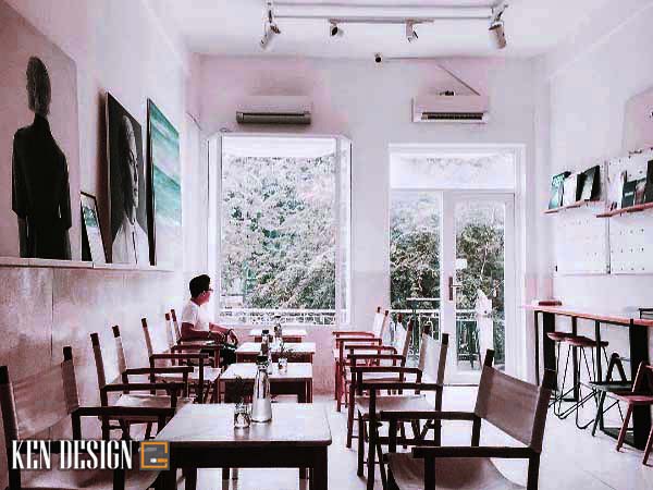 trang trí quán cafe phong cách tối giản